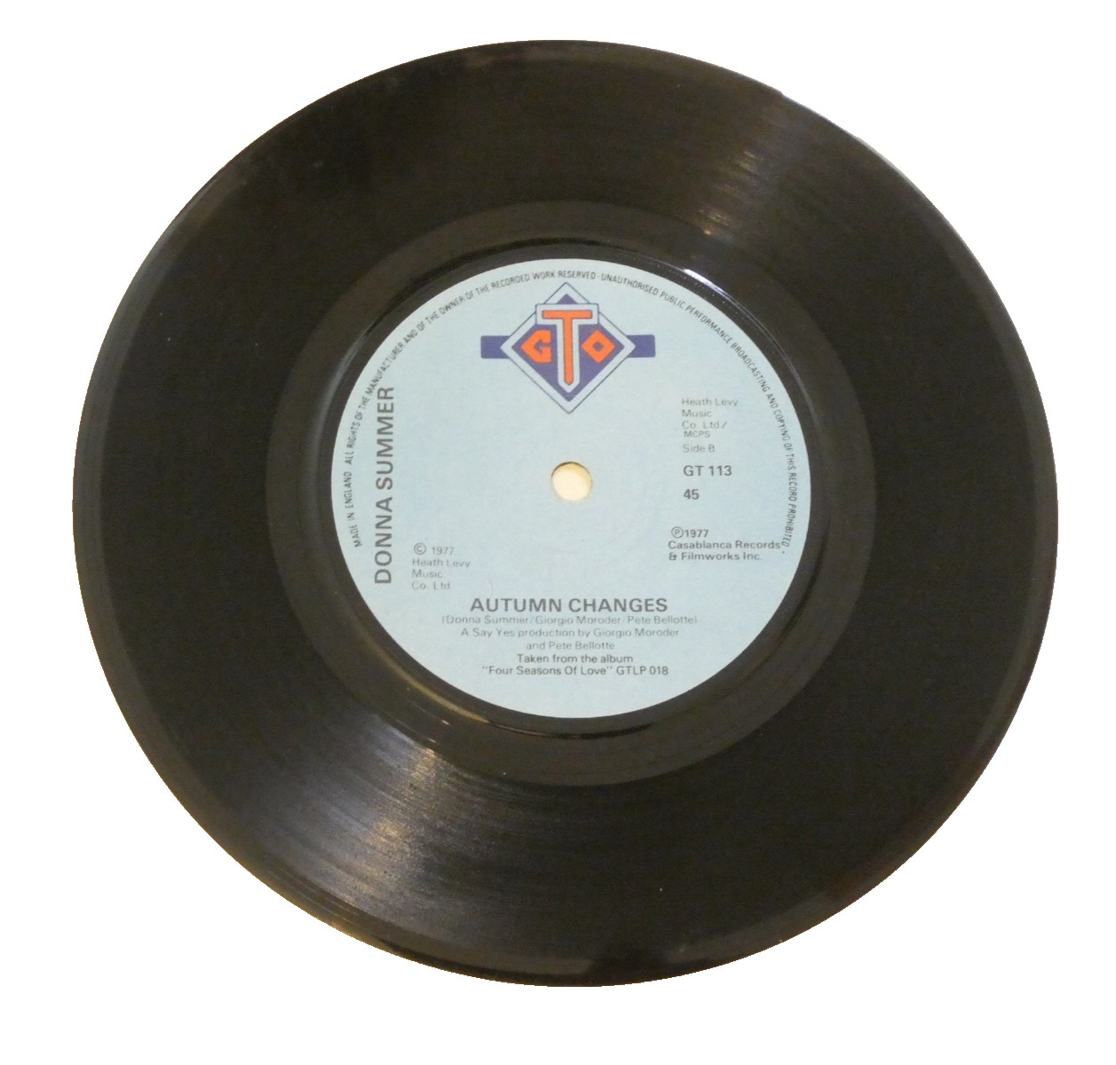 Donna Summer Love's Unkind 45 RPM Vinyl Record Single VG 1977