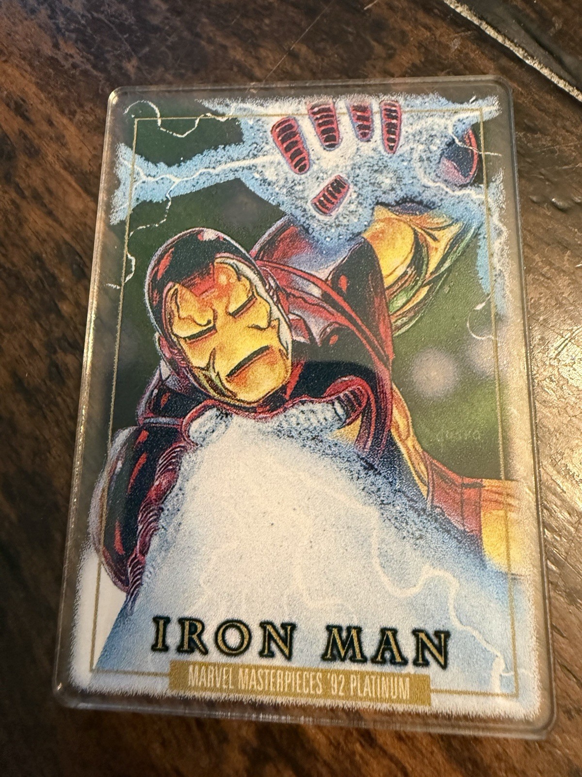 2024 Skybox Marvel Masterpieces '92 Platinum Plexi Iron Man