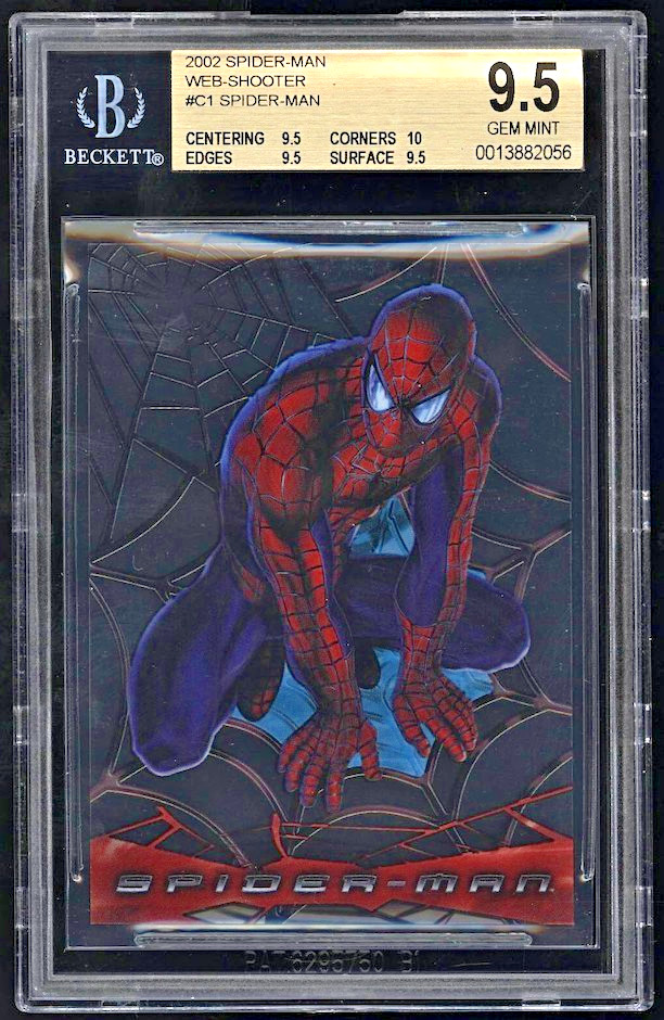2002 Topps Marvel Spider-Man Web-Shooter carte trasparenti acetato #C1 BGS 9,5 POP 1