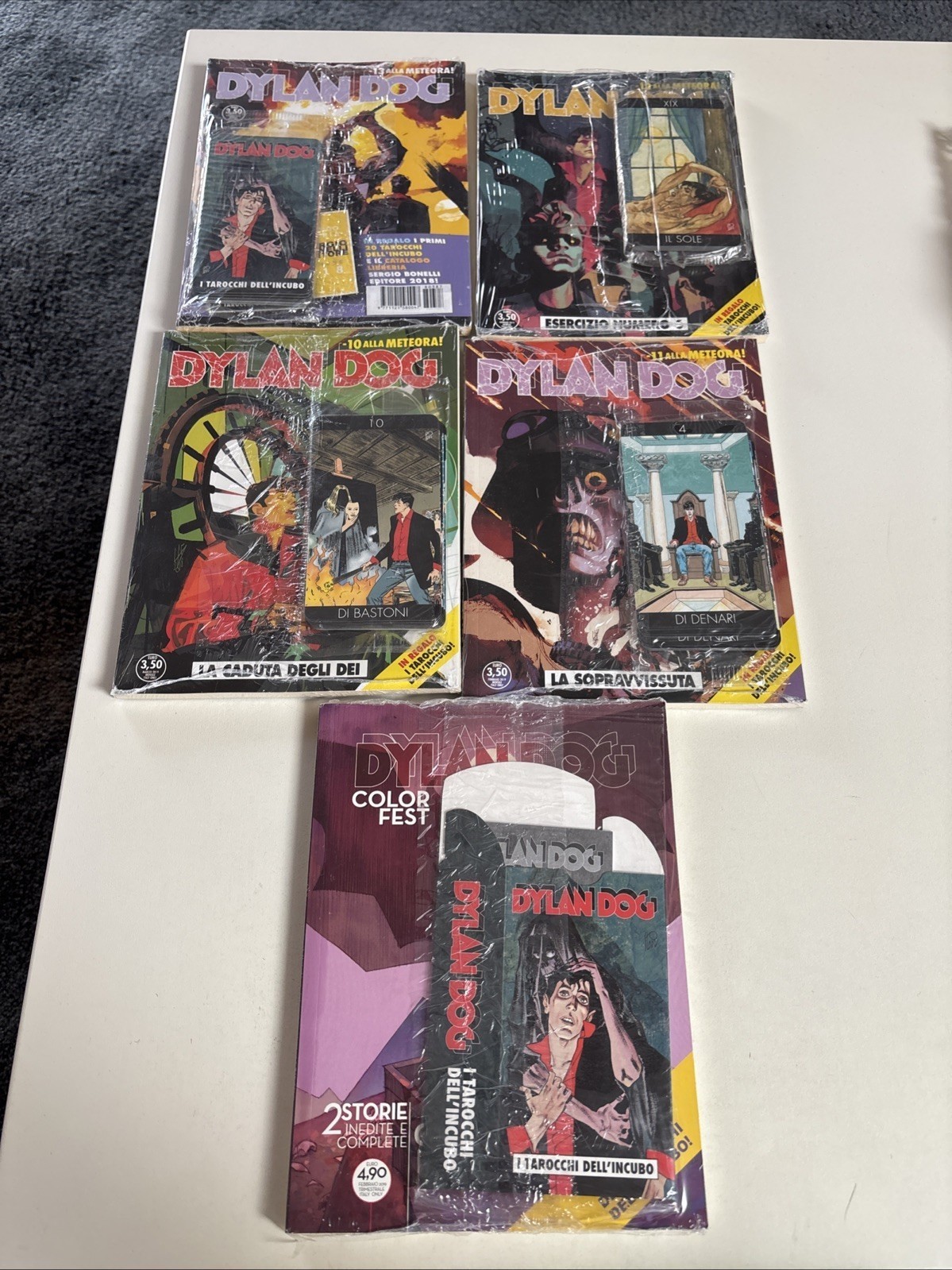 DYLAN DOG I TAROCCHI DELL'INCUBO SIGILLATI N28 COLOR FEST 387, 388,389,390 NUOVI