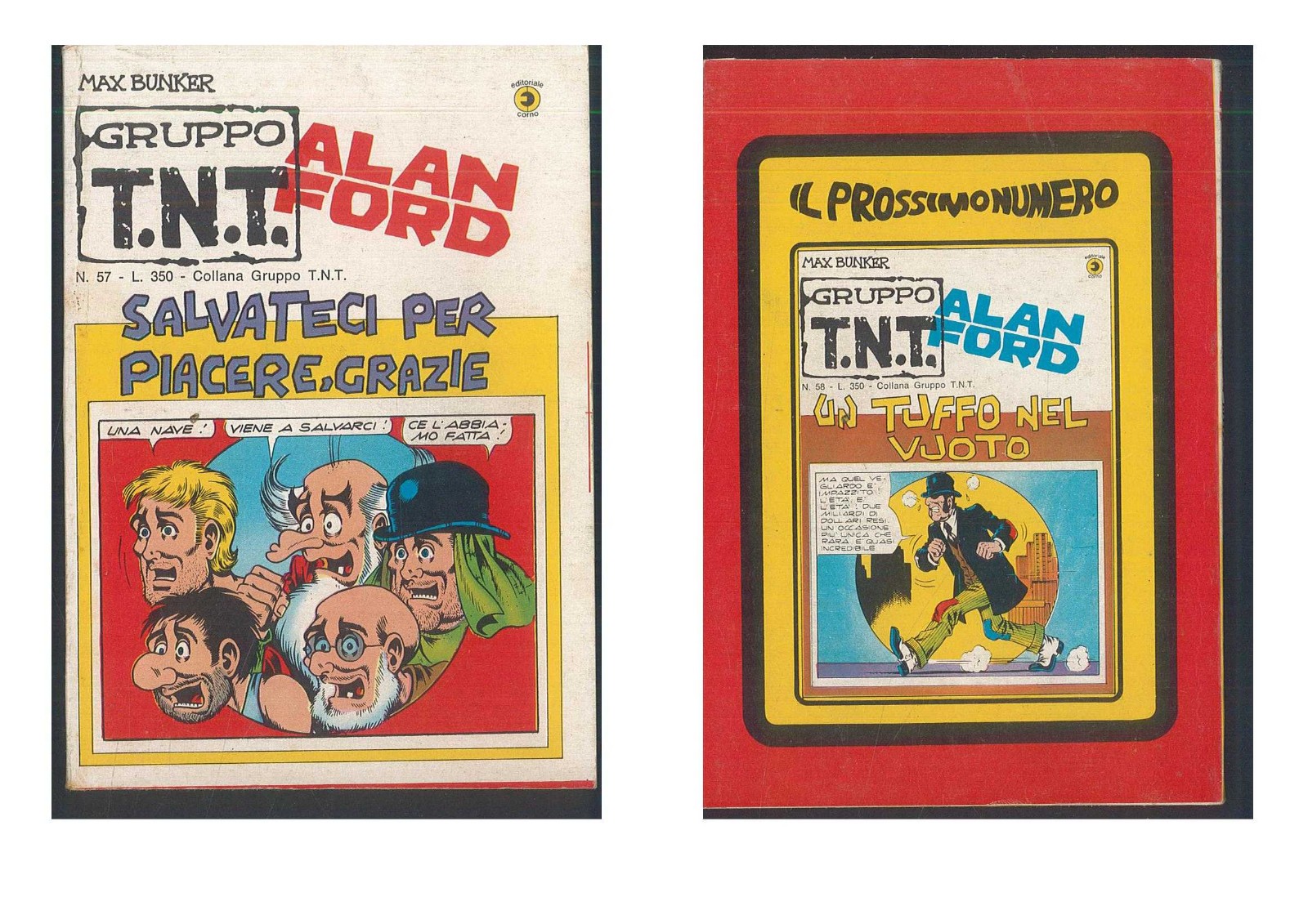 Alan Ford Gruppo T.N.T n.57 del 1978 Salvateci per piacere Q.Edicola Ed.Corno ▓
