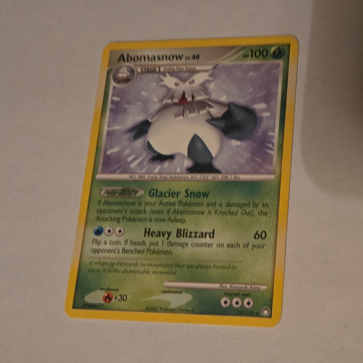 The Pokémon Company Pokemon TCG Tesori Misteriosi Abomasnow 19/123 Raro 100HP