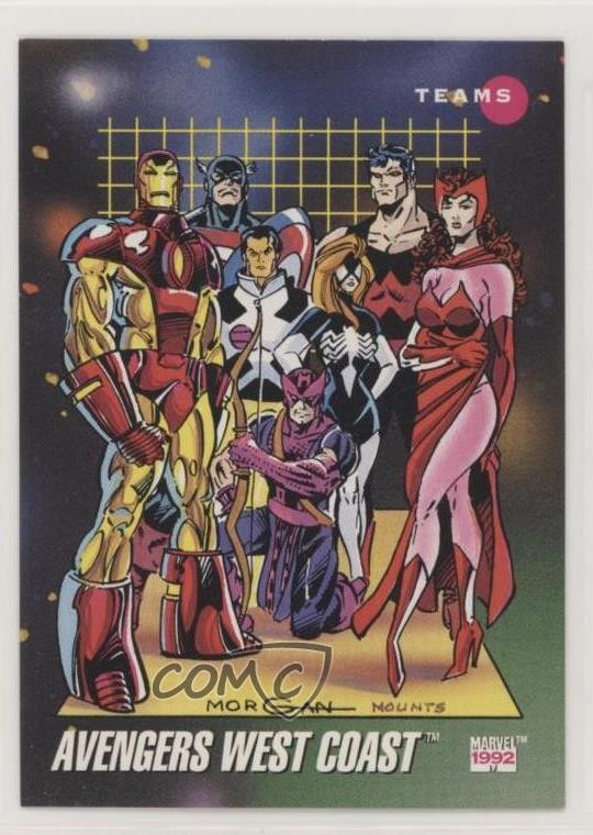 1992 Impel Marvel Universe Serie III Squadre Avengers West Coast #176 0nl0
