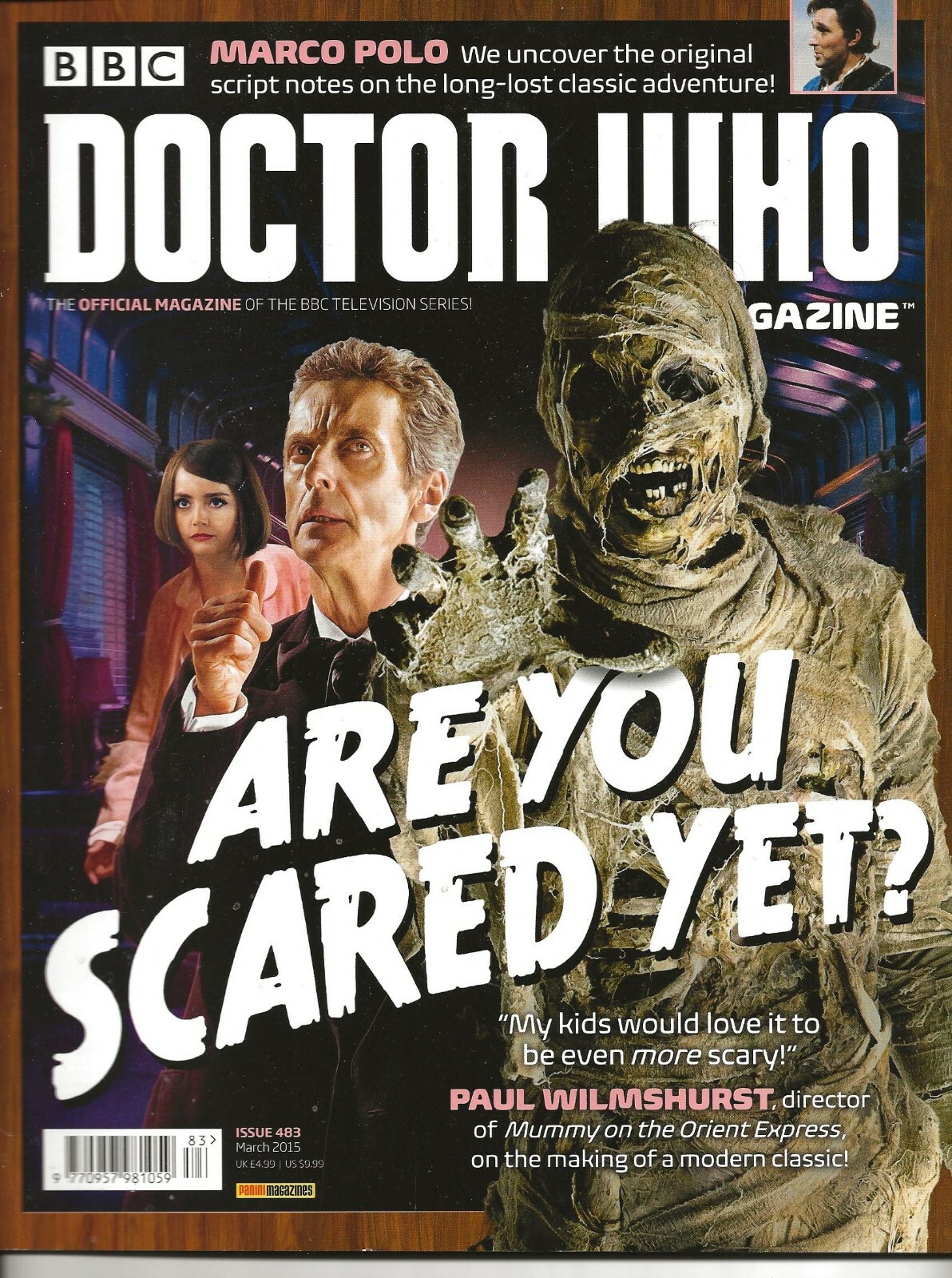 Doctor Who Magazine Issue 483  -  March 2015  Mummy On Orient Express cover