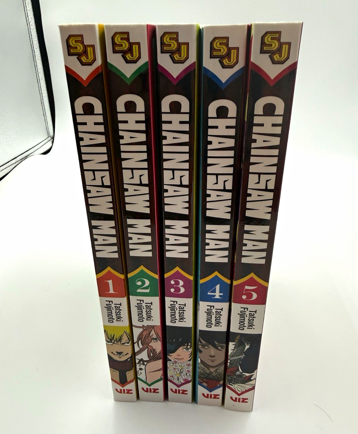 Lotto volumi manga Chainsaw Man 1-5 VIZ inglese Tatsuki Fujimoto
