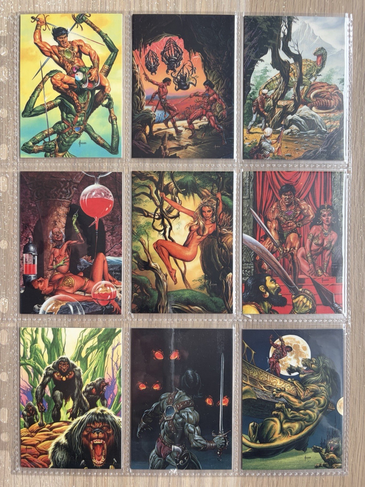 A Complete Set 60 FPG Trading Cards Joe Jusko Edgar Rice Burroughs Series 2 1995