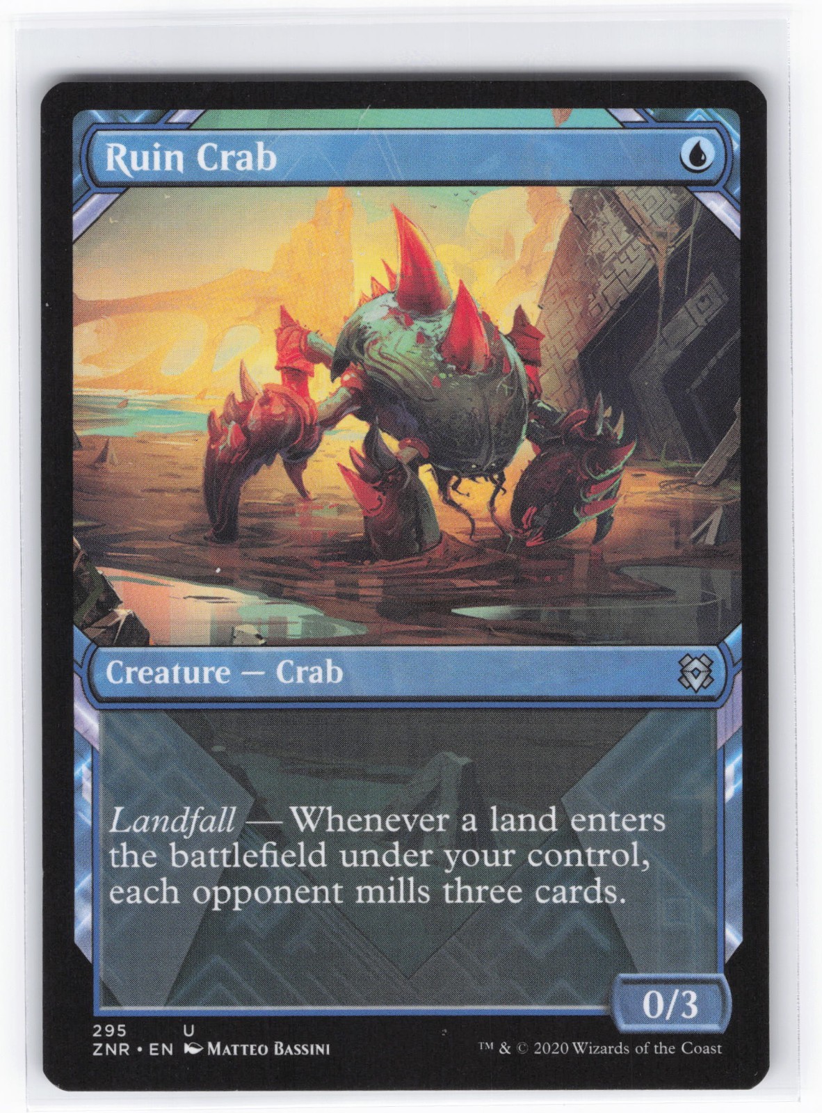 Ruin Crab #295 Zendikar Rising Vetrina Regolare Non Comune