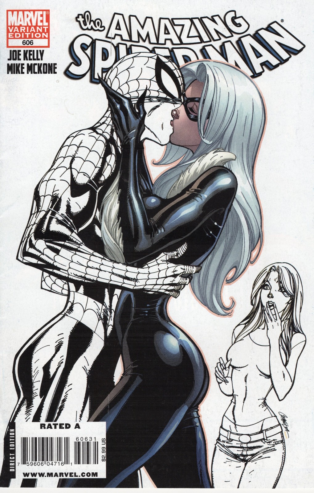 Amazing Spider-Man 606 (2009): Near Mint - Partial Sketch variant - Campbell