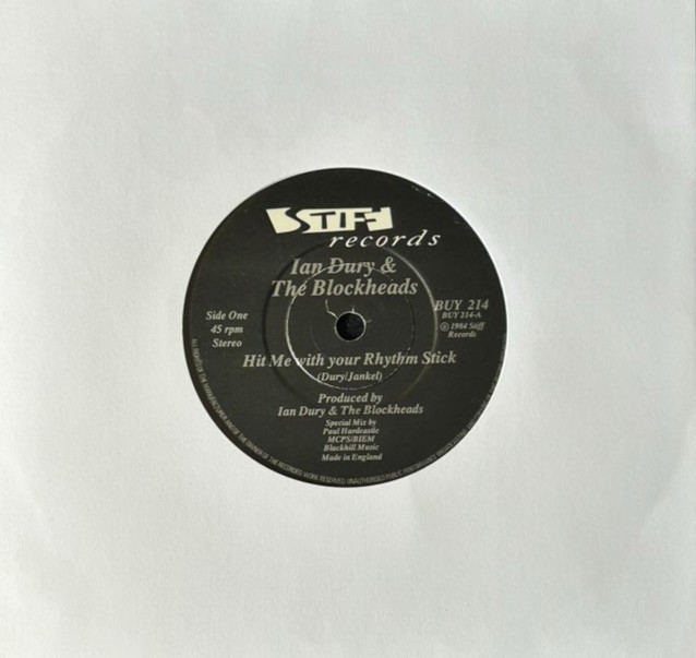 IAN DURY AND THE BLOCKHEADS HIT ME WITH YOUR RHYTHM STICK 7'' SINGLE BUY 214