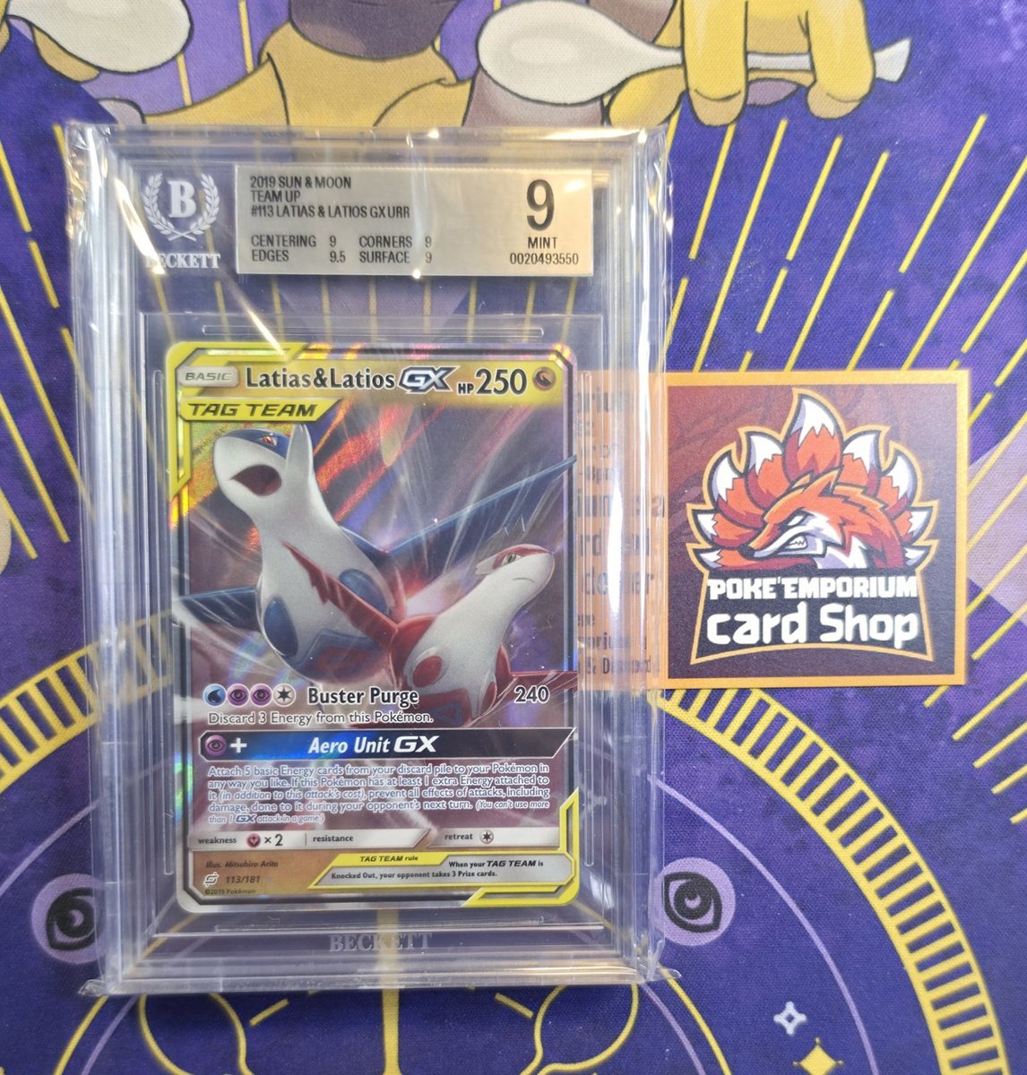 Pokémon S&M Team Up Latias & Latios GX #113 Beckett come nuovo 9