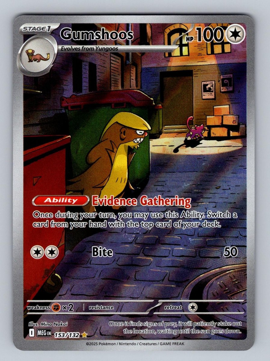 Gumshoos 153/132 Illustrazione Rara Mega Evoluzione Pokemon Holo Near Mint