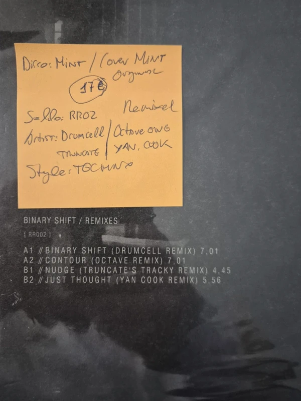 Y.cook,Truncate. Etc rmx [RR002] Vinilo Techno