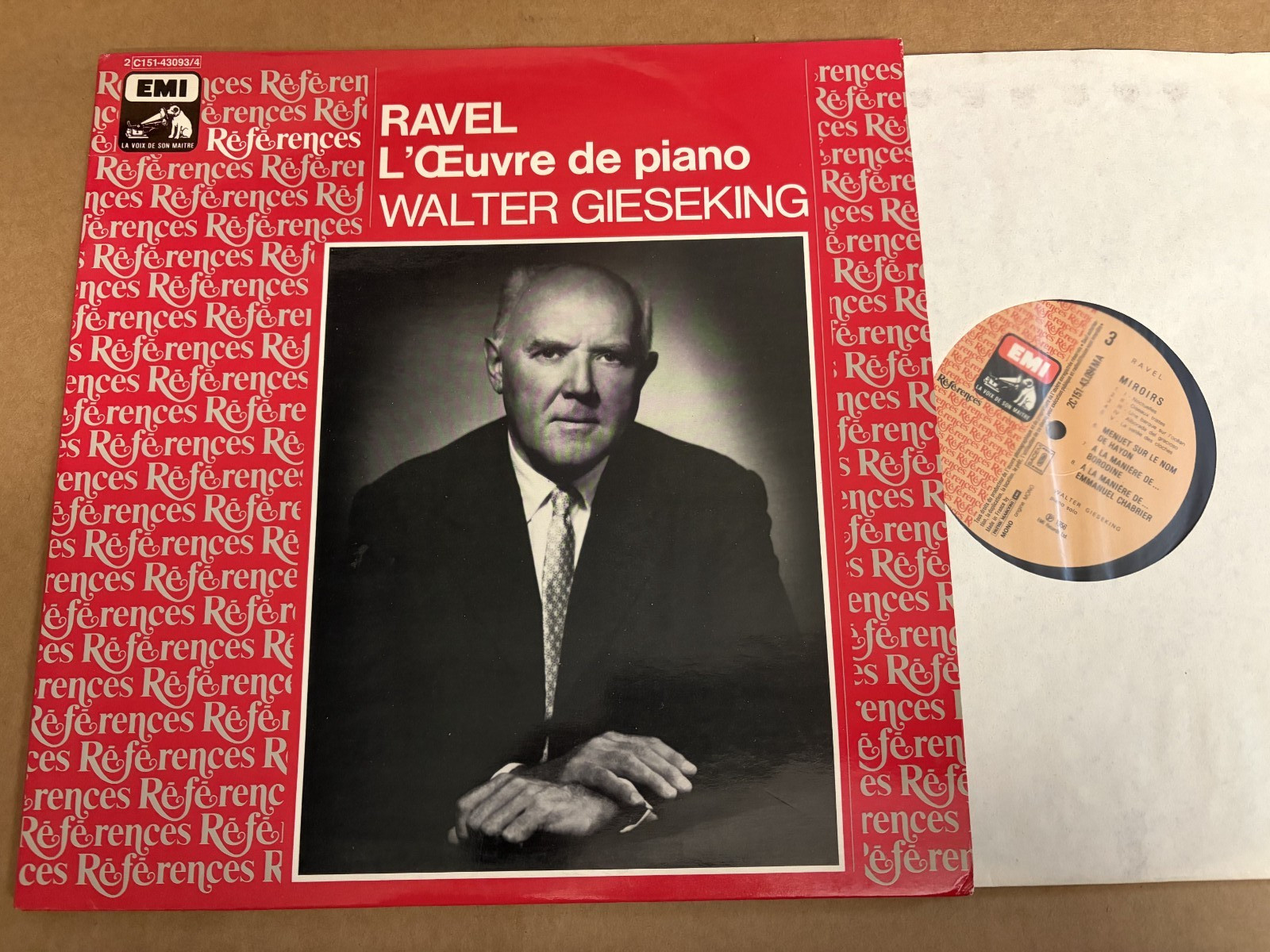 2C 151-43093/4 Ravel L'Oevre De Piano Walter Gieseking 2 LP set