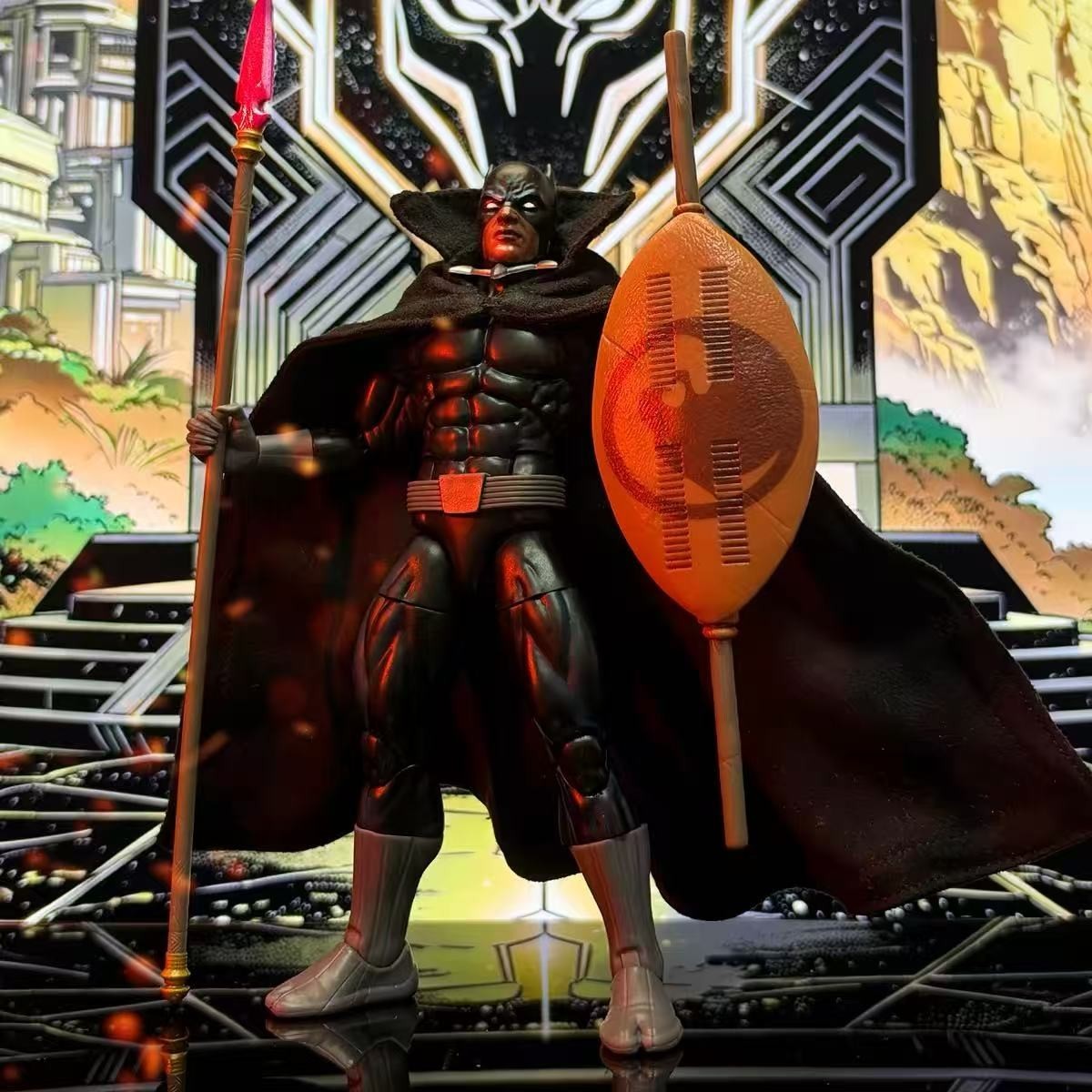 1/12 Custom Wired Cape Cloak Model For 6" ML Toys Kaiyodo Panther No Figure