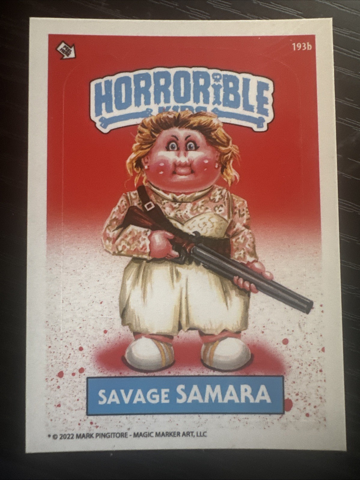 2022 Horrible Kids Garbage Pail Card Savage Samara Horror pronto o meno