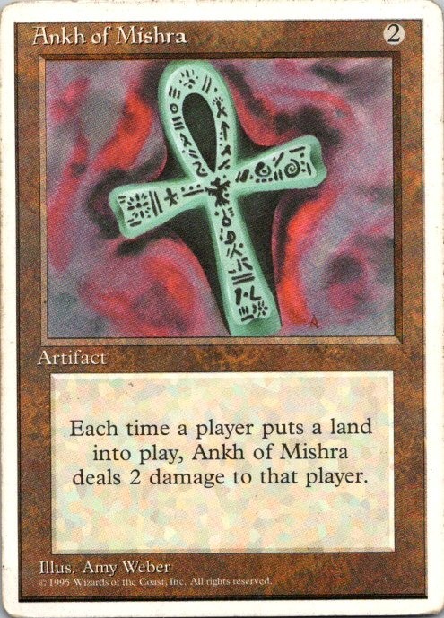 MTG Magic The Gathering Ankh of Mishra 4th Edition See Scan 