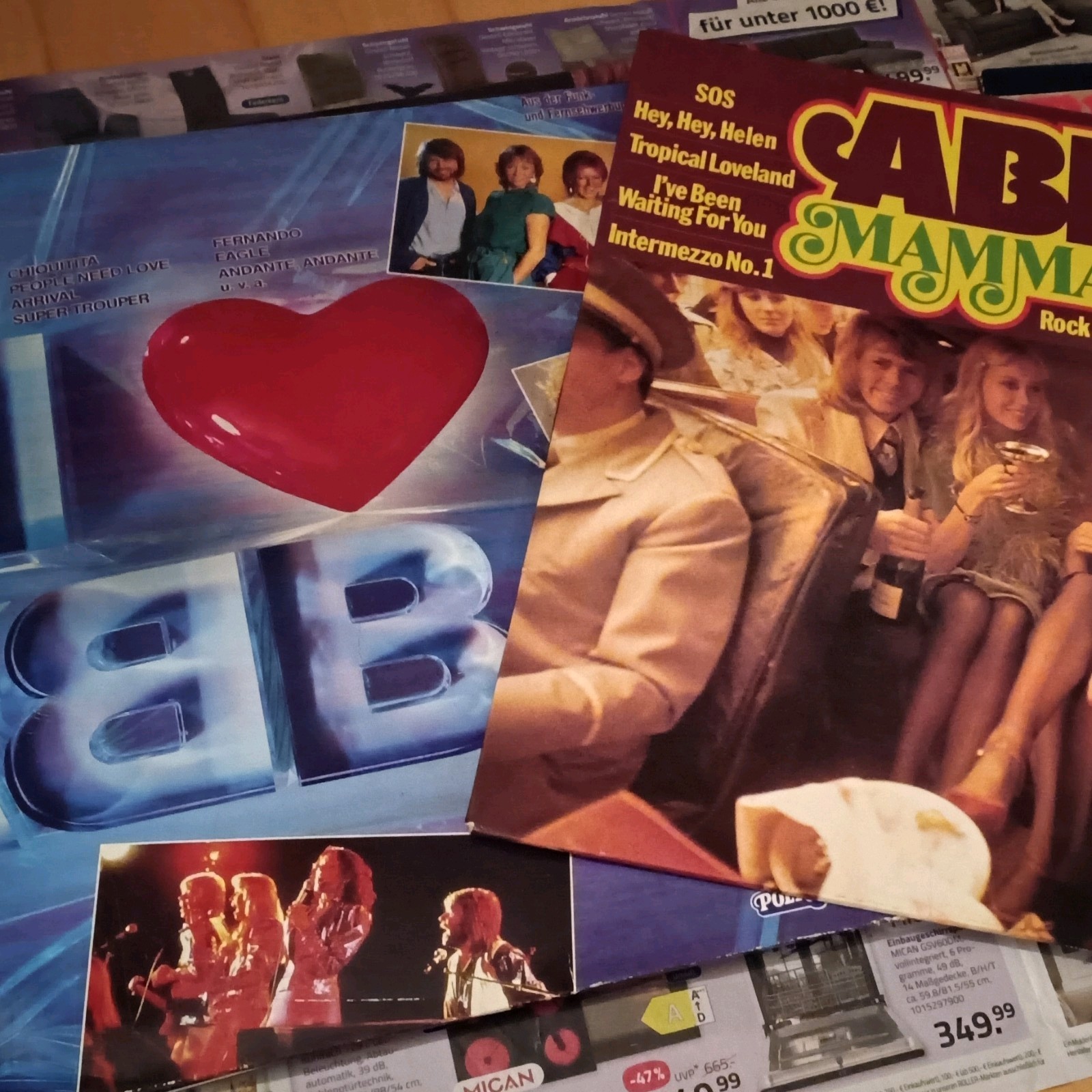 ABBA-Mamma Mia LP/Vinyl Polydor Stereo 1975 Nr. 2344 051  + I love ABBA LP Gift