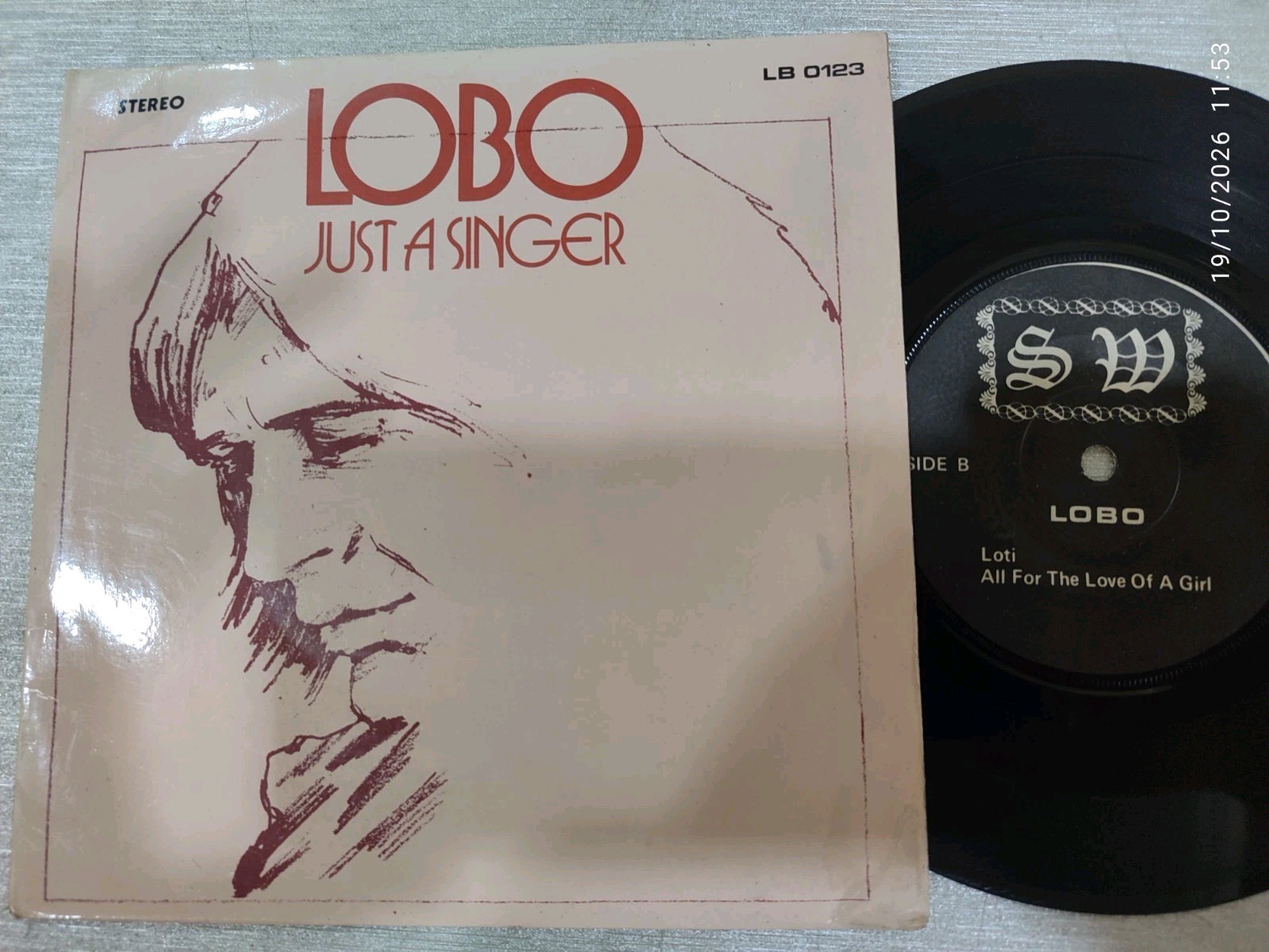 LOBO-Just A Singer 7" ep not LP Malaysia pressing Rare
