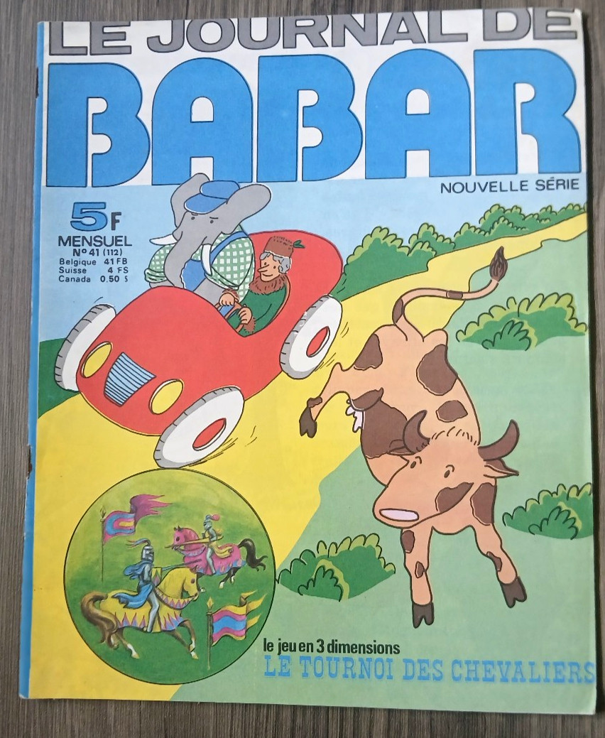 le journal de BABAR n° 41 supplément le tournoi des CHEVALIERS  en D 1978