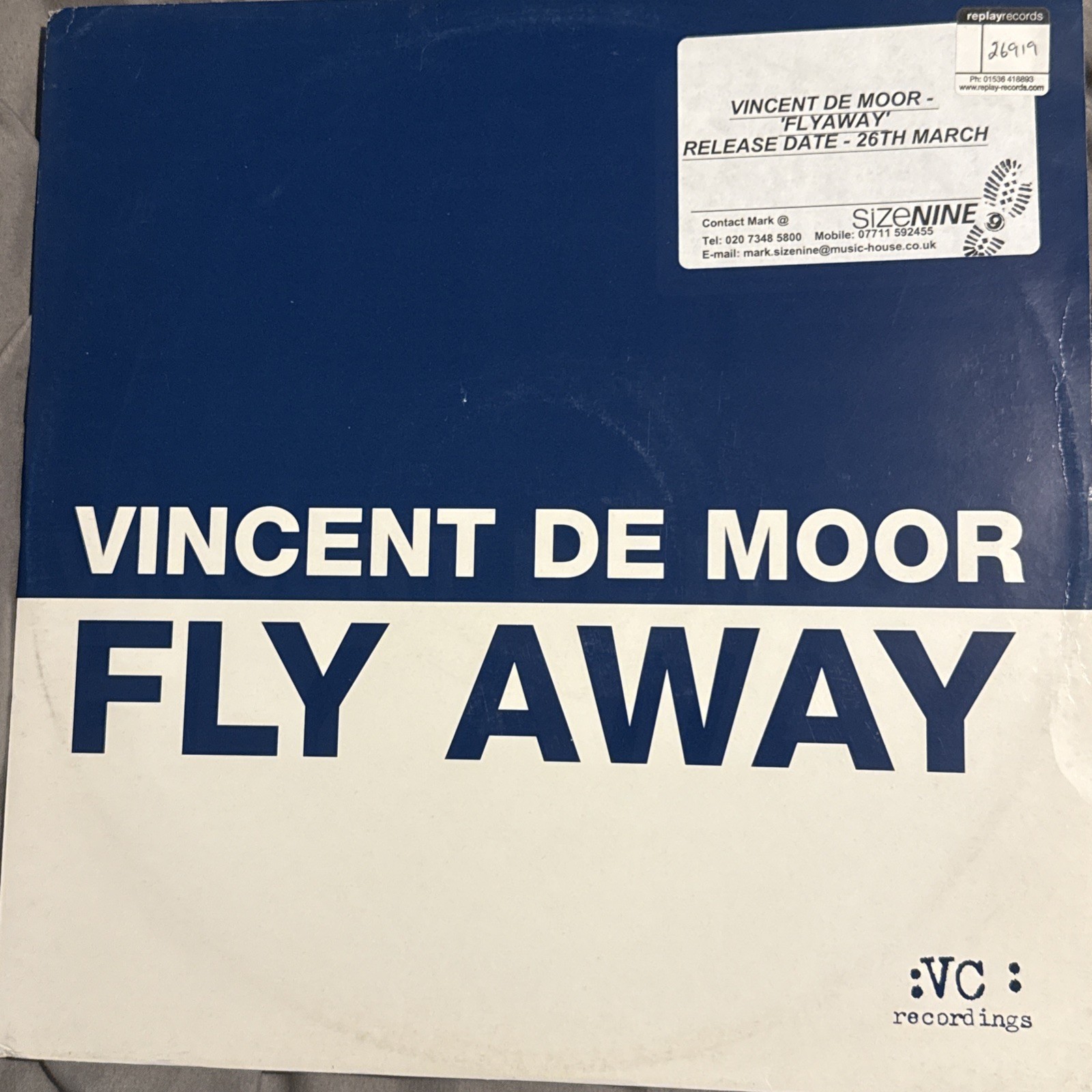 Vincent De Moor - Fly Away 12” VINYL