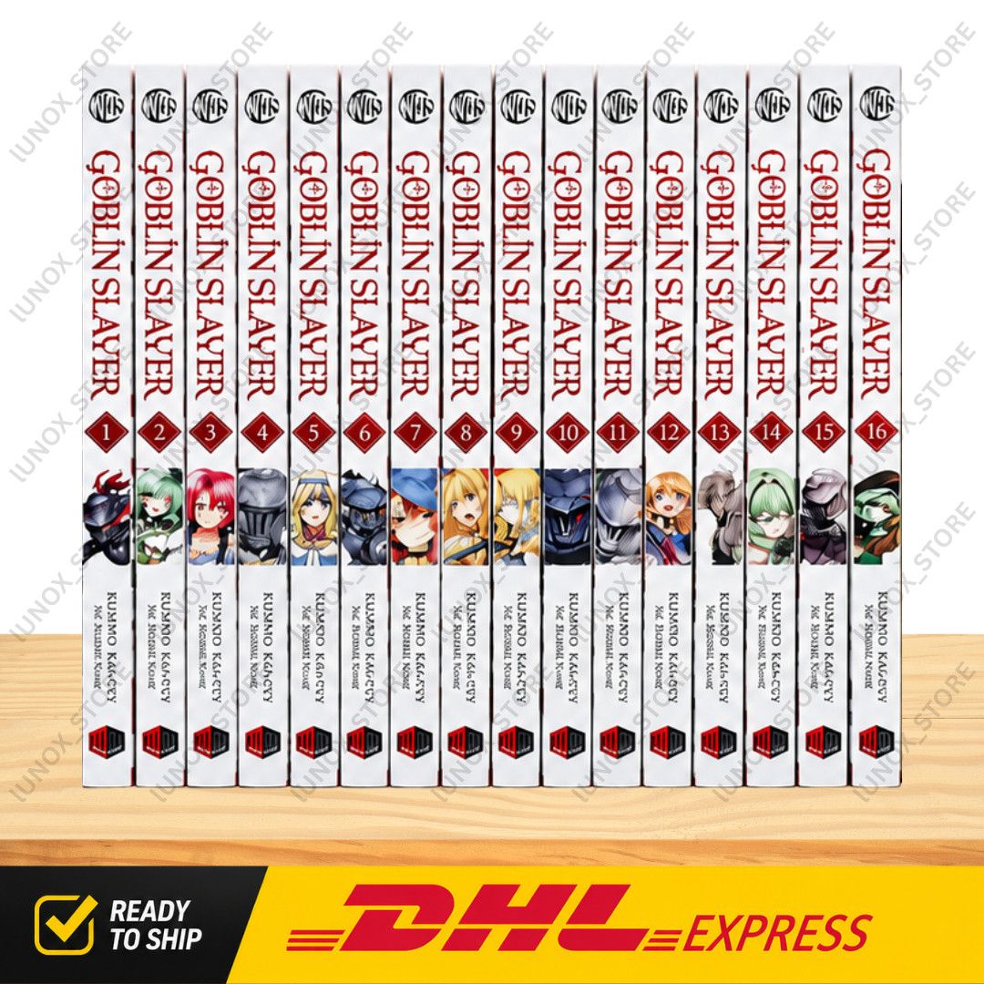 Goblin Slayer Manga Inglese Volume 1-16 Set Completo/Mezzo Fumetto di Kumo Kagyu Nuovo