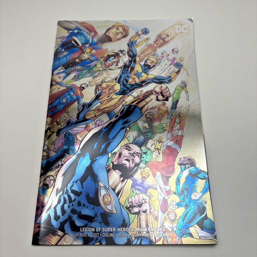 DC Comics Legion Of Super-Heroes Millennium 2 NYCC 2019 avvolgente lamina d'argento