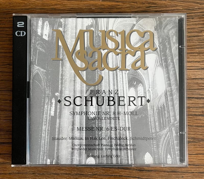 Double CD Franz Schubert : Symphonie n° 8 "Inachevée" & Messe n° 6 – Live Planegg 1999