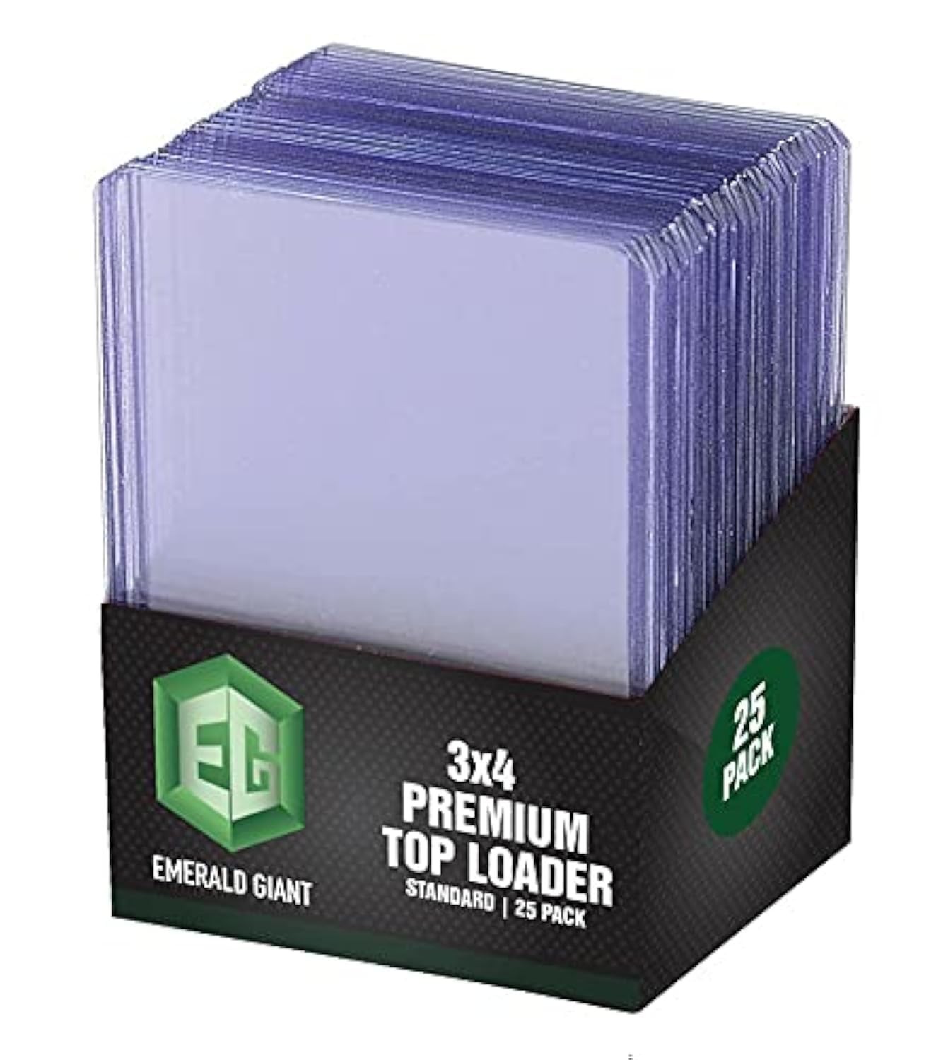 Emerald Giant 25 Hard Plastic Toploaders, Clear Trading 3 x 4 inches,