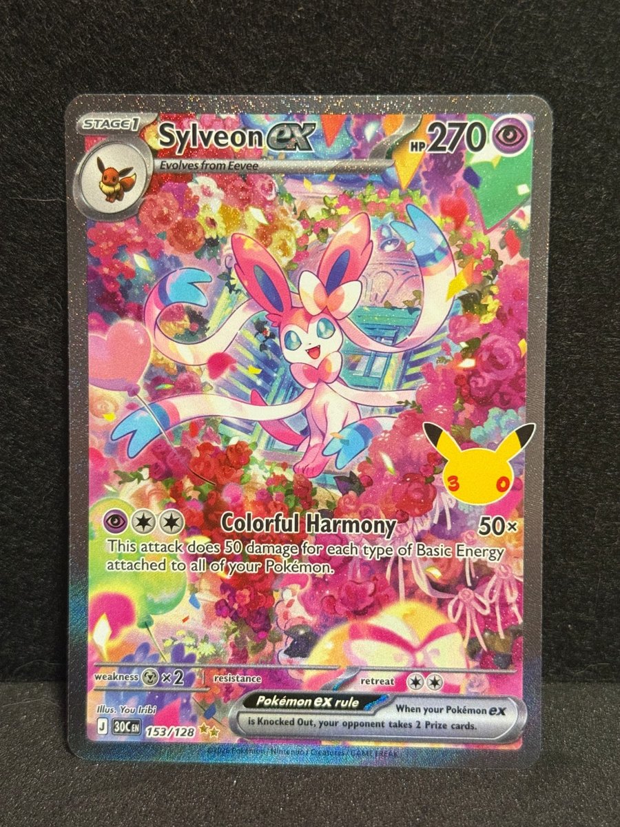 Sylveon EX 153/128 SIR - Pokemon 30th Celebration - MT
