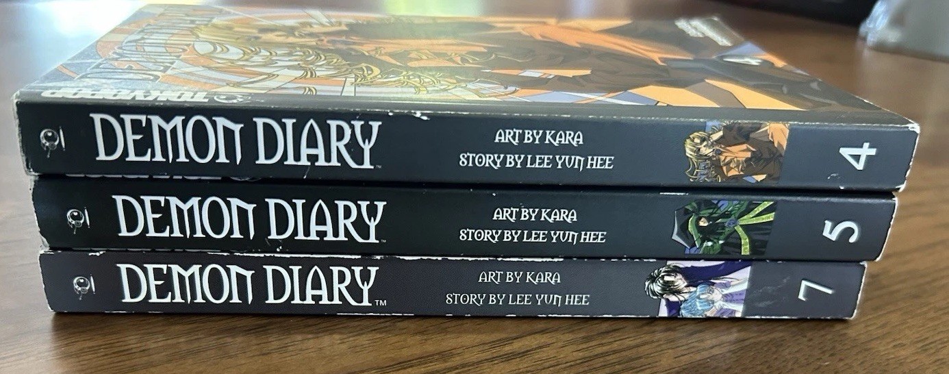 Lotto Demon Diary Manga PB volume 4, 5 e 7 Tokyopop inglese KARA Lee Yun Hee