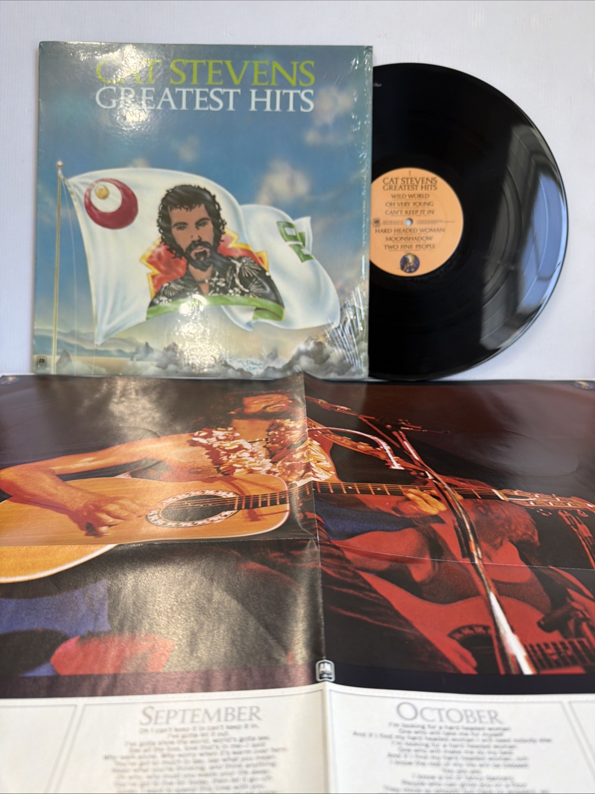 Cat Stevens Greatest Hits Vinyl LP 1975 Original Press A&M SP-4519 W/ Poster VG+