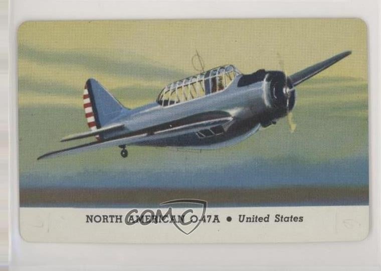 1944 Leaf Card-O Aeroplanes Series C R112-4 North American O-47A #O-47A 0s4