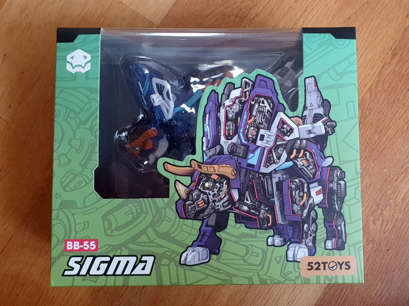 BeastBox BB-55 Sigma IMBALLO ORIGINALE | Triceratopo si trasforma in un cubo da 5 cm