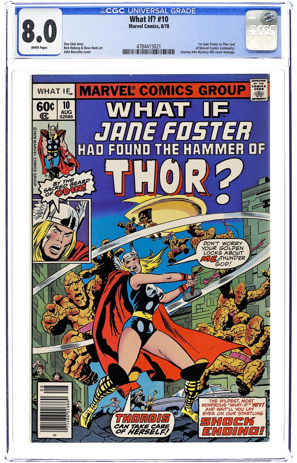 What If #10 CGC 8.0 1978 4784415021 Jane Foster as Thor