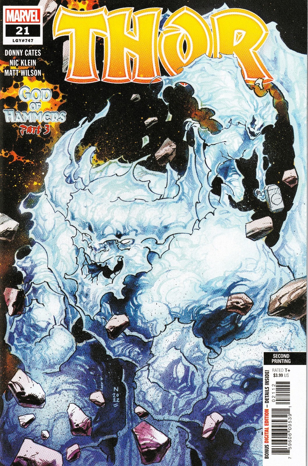 THOR #21 (2020) DONNY CATES/NICKKLEIN ~ NICK KLEIN 2nd print VARIANT ~ UNREAD NM