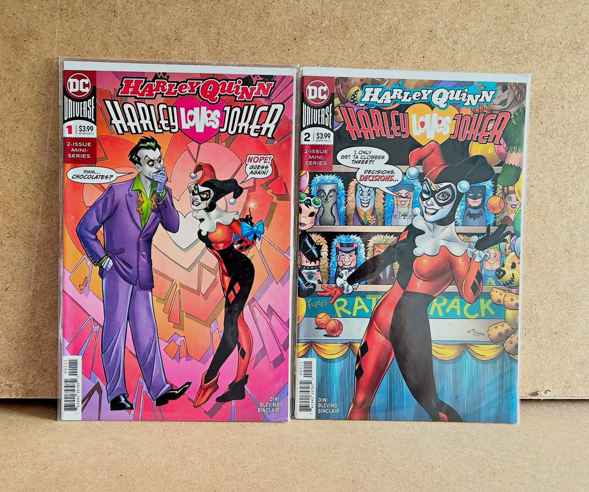 DC Comics Harley Loves Joker Comic Book Lot #1-2 Harley Quinn Joker (2 Issues)