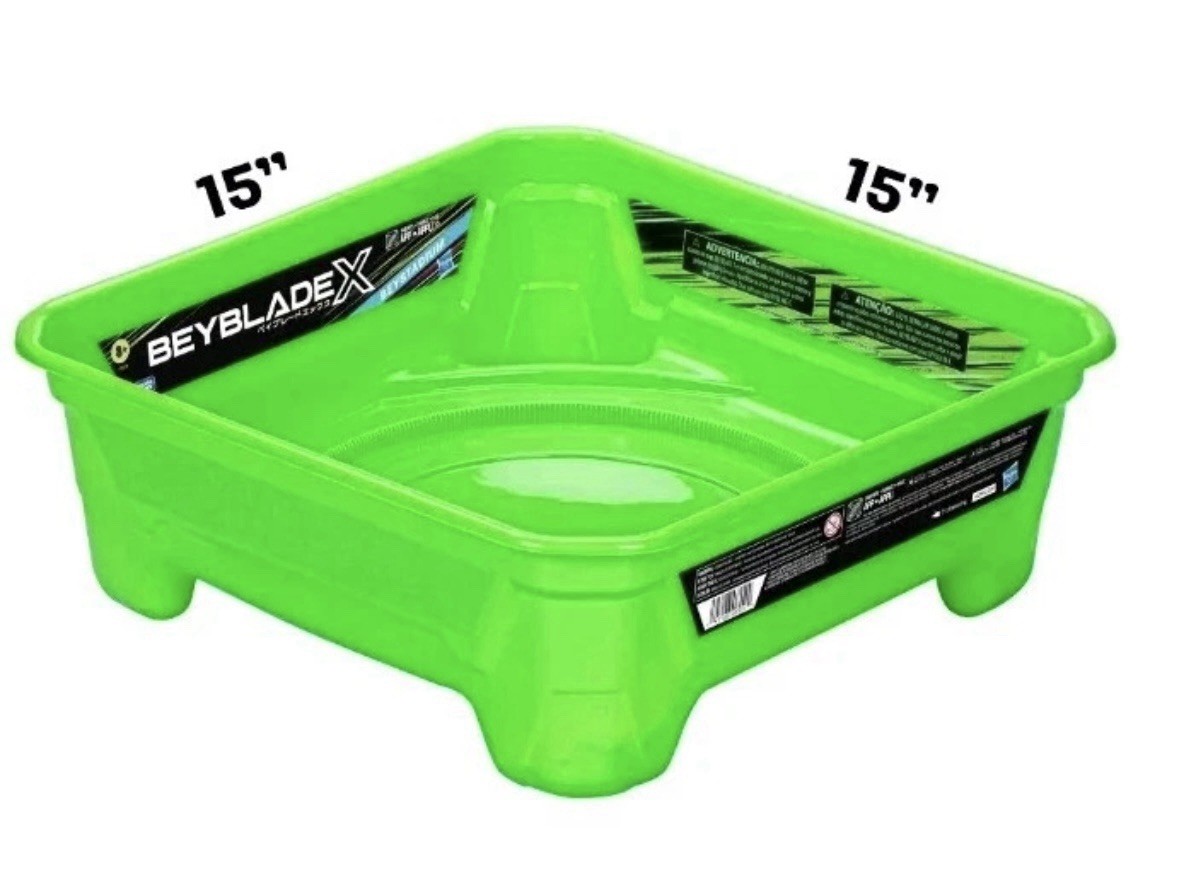 Nuovissima Beyblade verde X Beystadium Battle Arena per giocattoli da spinning 15"
