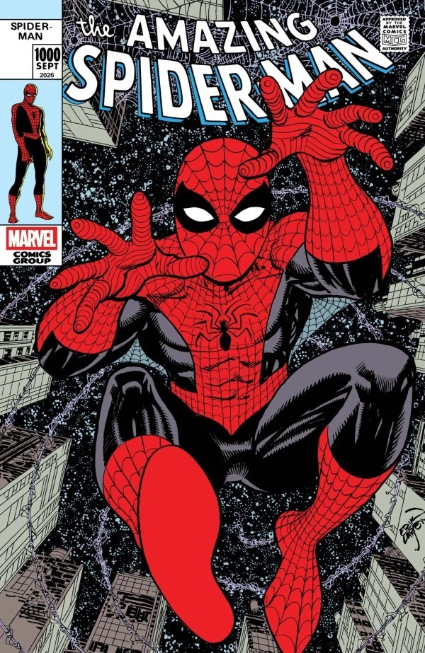 The Amazing Spider-Man #1000 Marvel Comics prima stampa 2026 1:25 copertina Erik Larsen