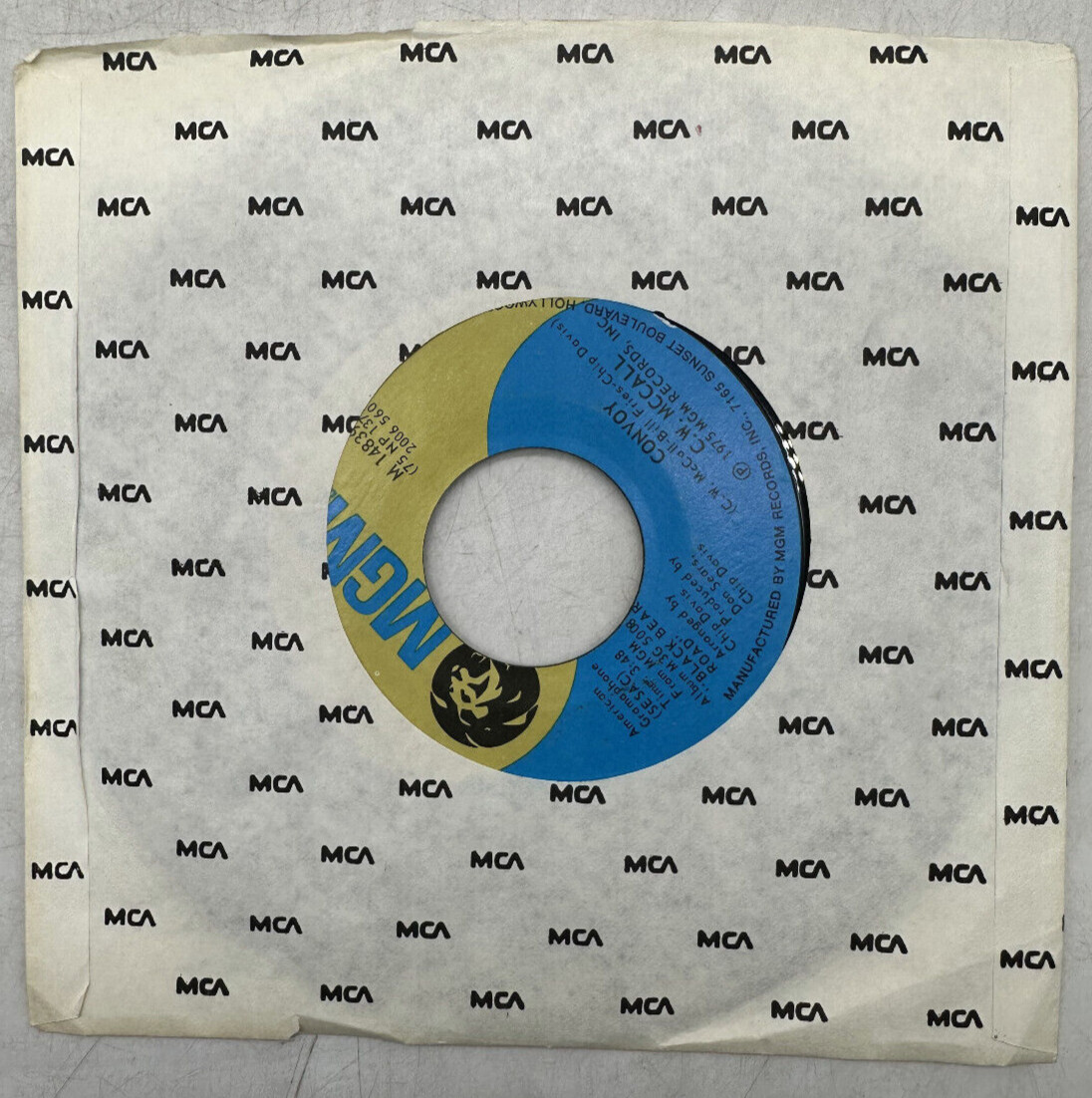 C.W. McCall Convoy / Long Lonesome Road MGM Records M 14839 NM