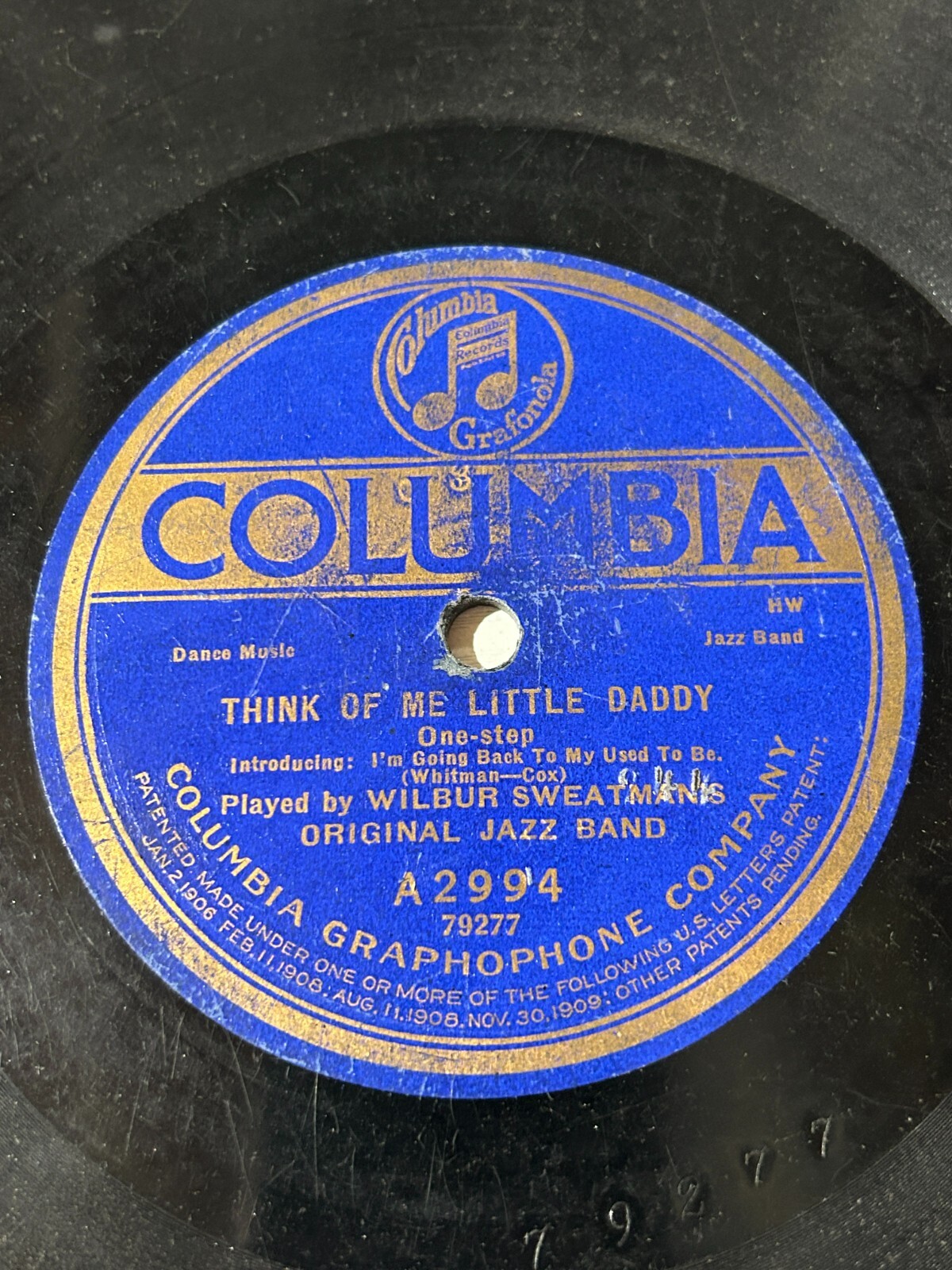 Wilbur Sweatman Jazz Band - Think of Me little Daddy / But - Columbia