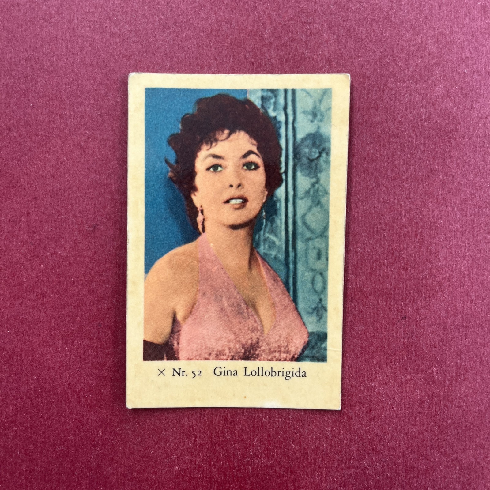 Gina Lollobrigida 1958 Dutch Gum X Nr Set #52 Trading Card