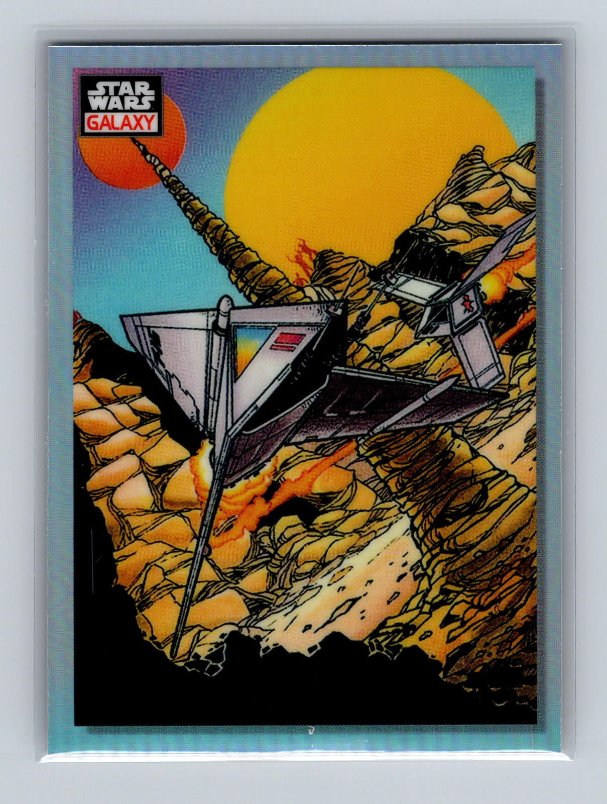 2023 Topps Chrome Star Wars Galaxy RIFRATTORE #12 Beggar’s Canyon Run