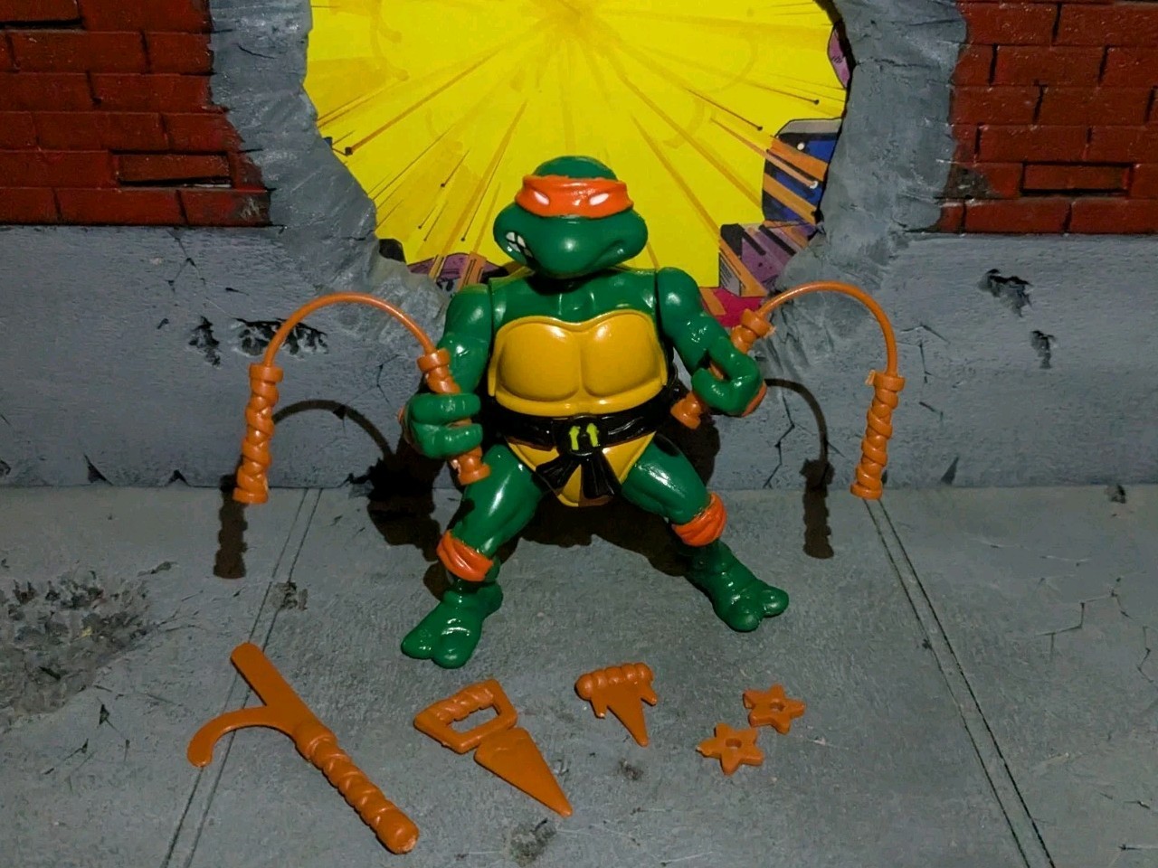 TMNT TEENAGE MUTANT NINJA TURTLES 1988 MICHAELANGELO NM COND 100% COMPLETE B