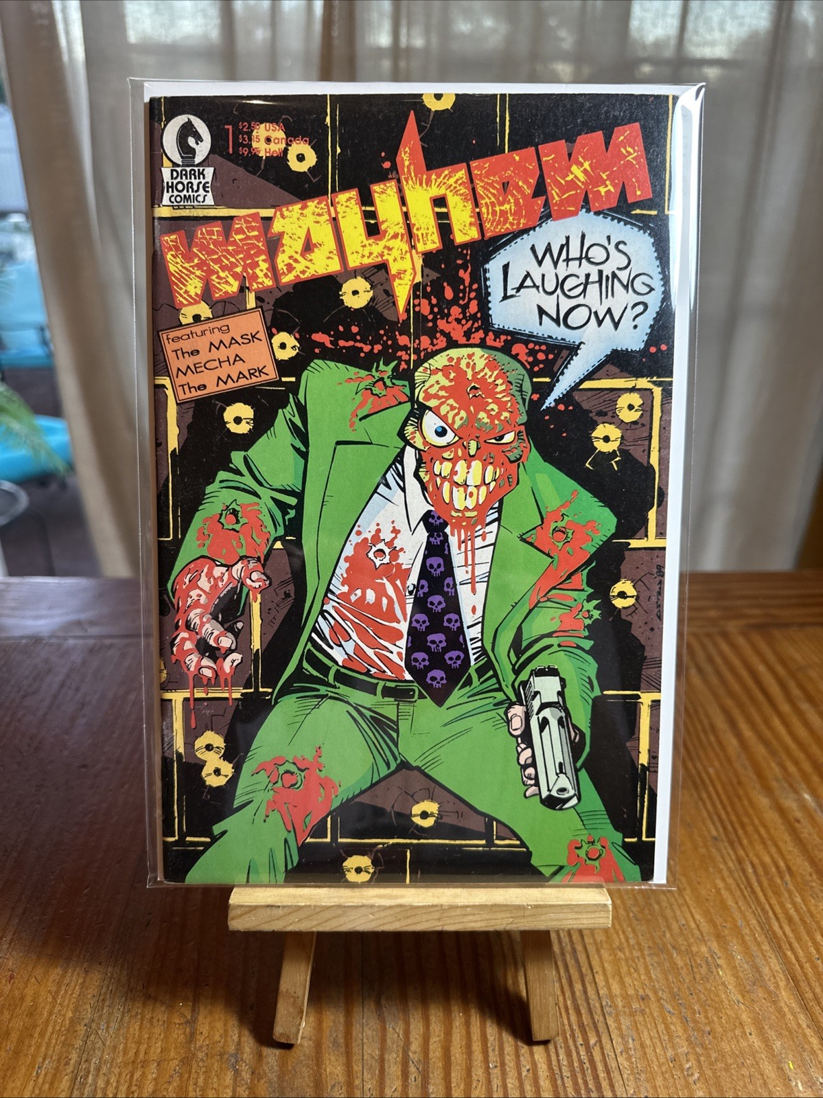 Mayhem #1 (Dark Horse Comics 1989) 1° Apparizione della Maschera SCARCE! FN/VF