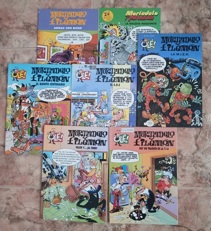 Pack de 7 comics de Mortadelo y Filemón
