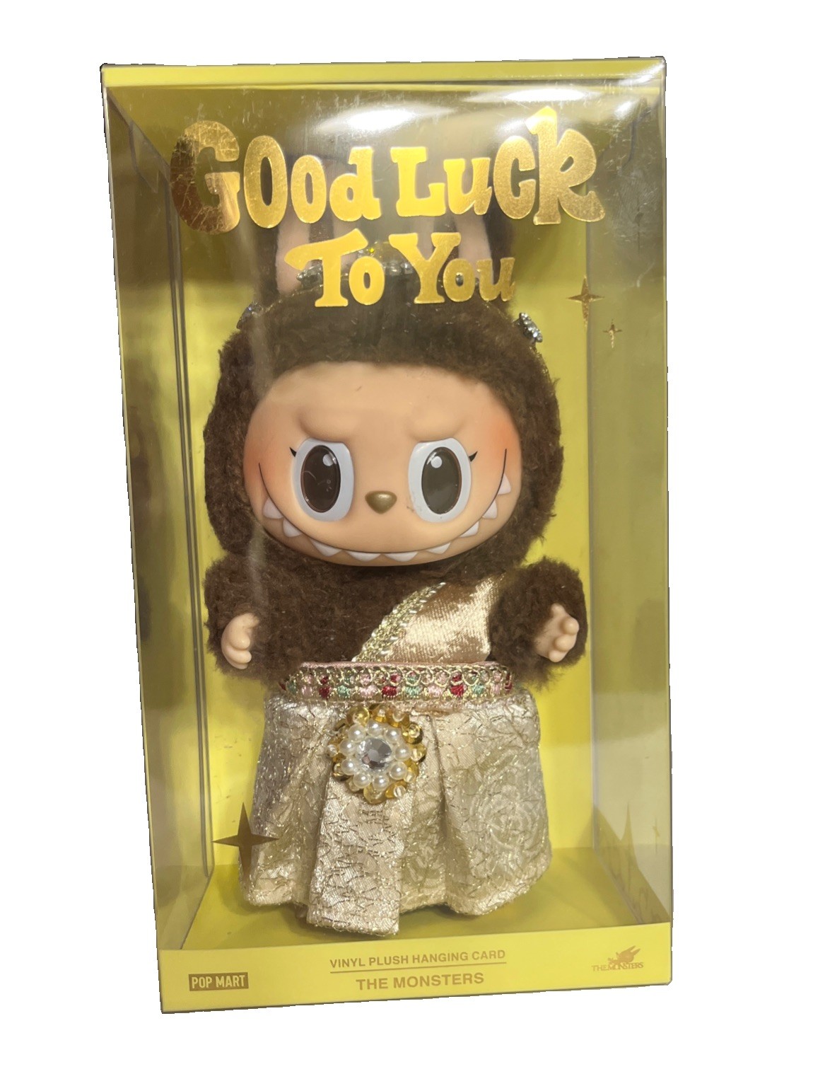 Autentico peluche in vinile esclusivo POP MART Labubu Good Luck To You Thailandia nuovo con scatola
