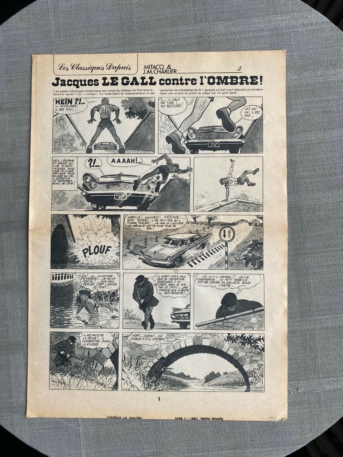 Supplemento Del Giornale Spirou N°1981 Classici Dupuis Jacques Le Gall 1976 TBE
