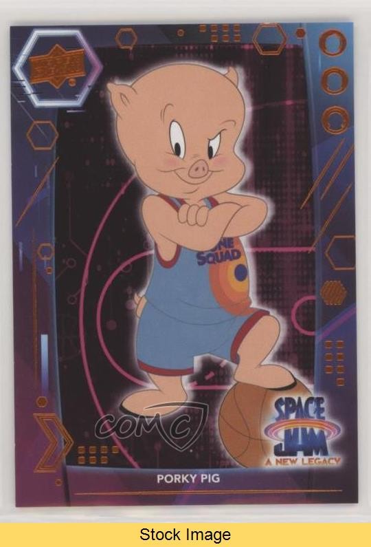 2021 Upper Deck Space Jam A New Legacy Orange Neon Porky Pig #12 READ h3a