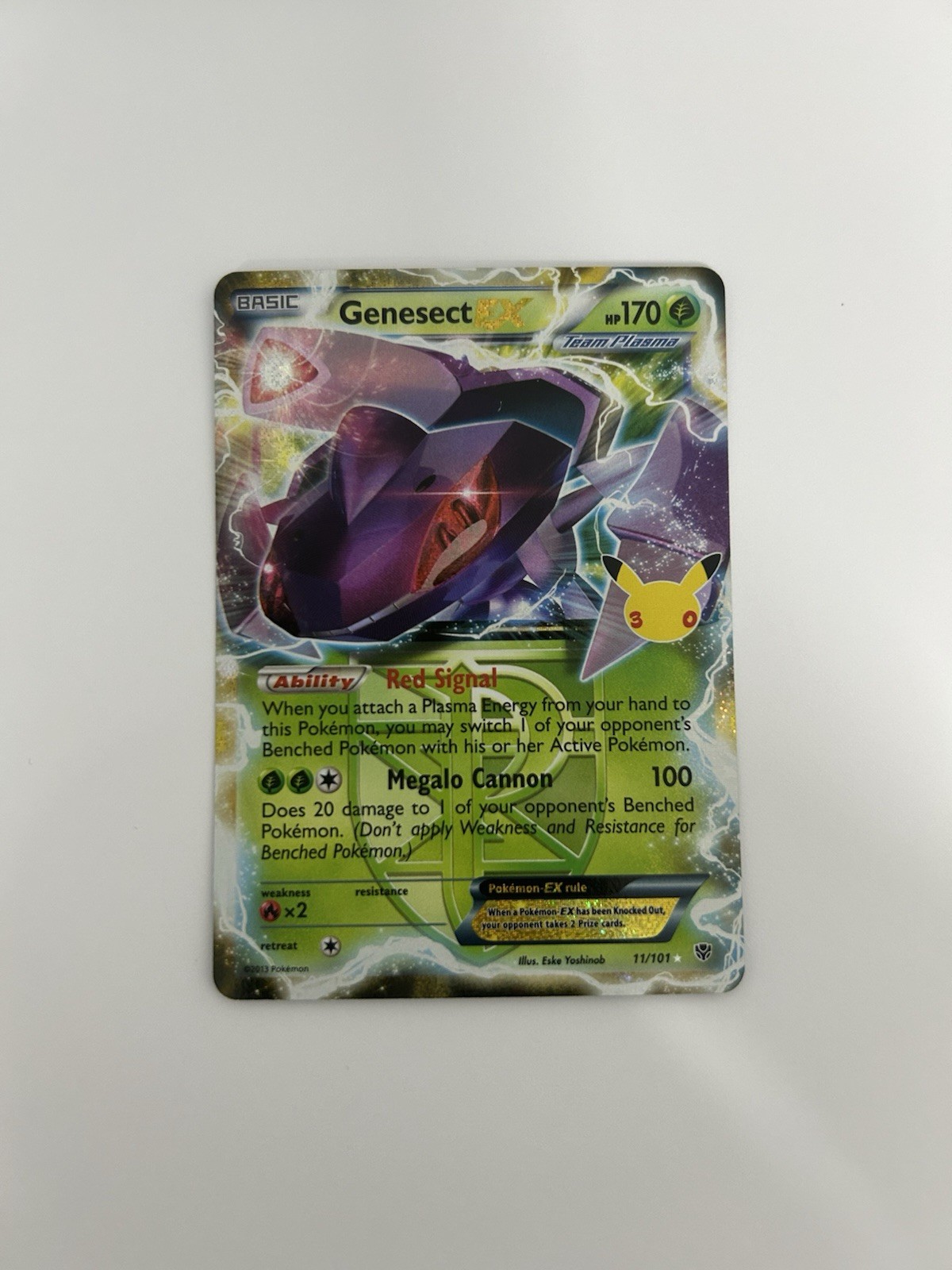 Genesect EX Pokemon 30th Anniversary 11/101 Rare