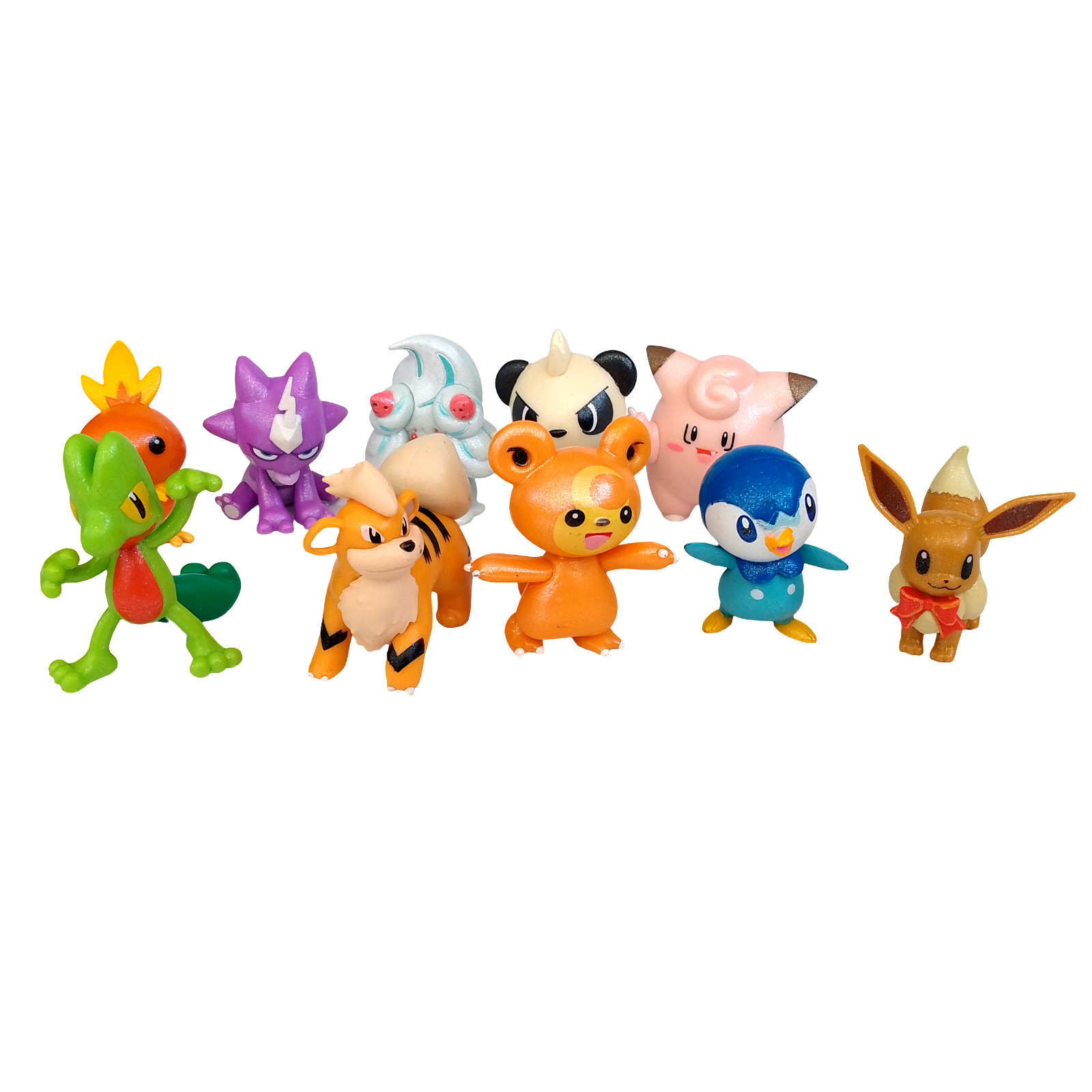 Pacchetto mini figure giocattolo WCT Nintendo Pokémon Clefairy Growlithe Milcery Teddiurs